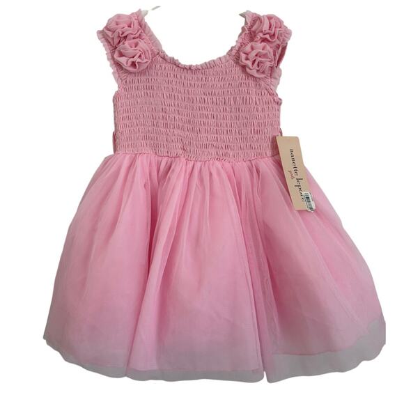 NANETTE LEPORE Pink Rose Tulle Dress - Size 18M NWT - Picture 1 of 8